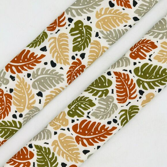 Set of 2 Refrigerator Handle Covers, Reversible, Monstera Tans Beige 14x5 - Picture 4 of 7